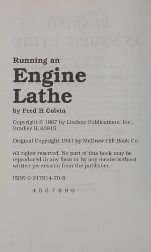 Tapa de Running an Engine Lathe