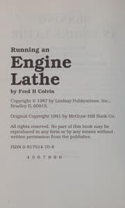 Tapa de Running an Engine Lathe