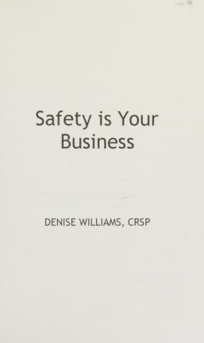 Tapa de Safety is Your Business