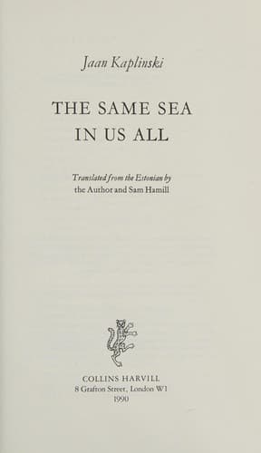 Tapa de The same sea in us all