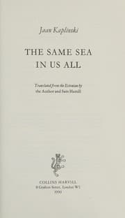 Tapa de The same sea in us all