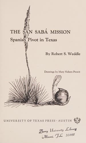 Tapa de San Saba Mission
