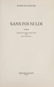 Tapa de Sans foi ni loi (French Edition)