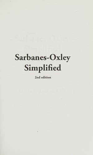 Tapa de Sarbanes-Oxley Simplified