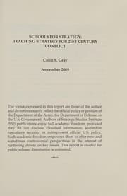 Tapa de Schools for Strategy