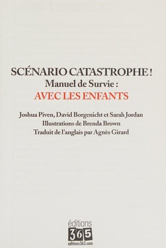 Tapa de scénario catastrophe ! ; manuel de survie