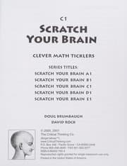 Tapa de Scratch Your Brain C1