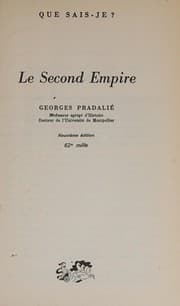 Tapa de Second empire (le) (QUE SAIS-JE ?)