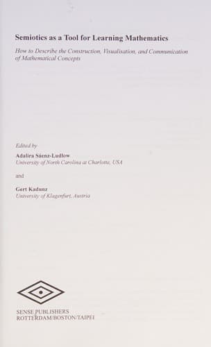 Tapa de Semiotics As a Tool for Learning Mathematics