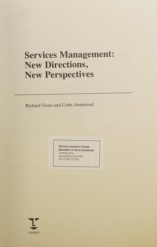 Tapa de Services Management