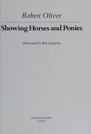 Tapa de Showing Horses and Ponies (Pelham Practical Sports)