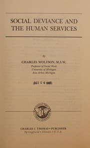 Tapa de Social deviance and the human services