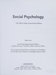 Tapa de SOCIAL PSYCHOLOGY (CUSTOM S11)