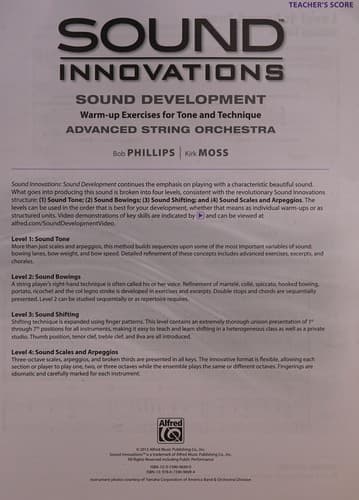 Tapa de Sound Innovations for String Orchestra -- Sound Development