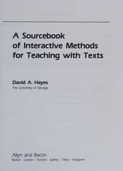Tapa de A sourcebook of interactive methods for teaching with texts
