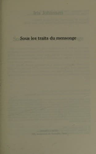 Tapa de Sous les traits du mensonge