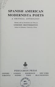 Tapa de Spanish American modernista poets