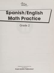 Tapa de Spanish/English Math Practice, Grade 2