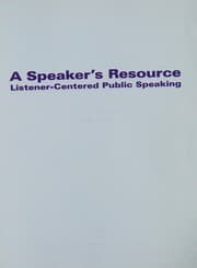 Tapa de A speaker's resource