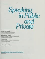 Tapa de Speaking in public and private