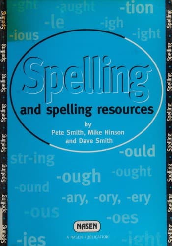 Tapa de Spelling and Spelling Resources