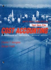 Tapa de Cost Accounting -- Test Item File