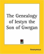 Tapa de The Genealogy Of Iestyn The Son Of Gwrgan