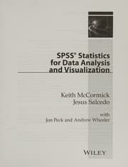 Tapa de SPSS Statistics for Data Analysis and Visualization