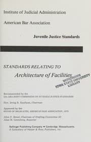 Tapa de Standards relating to architecture of facilities