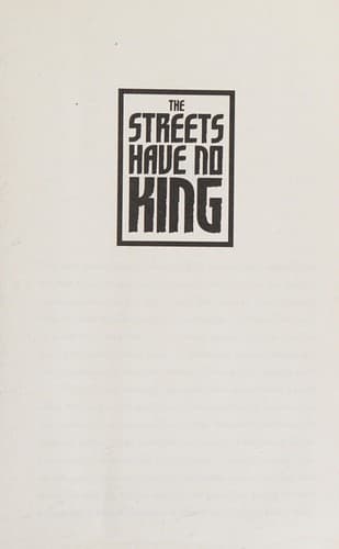 Tapa de The streets have no king