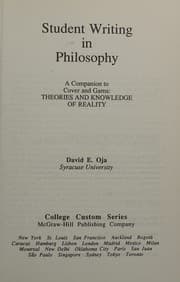 Tapa de Student Writing in Philosophy