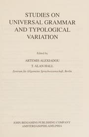 Tapa de Studies on universal grammar and typological variation