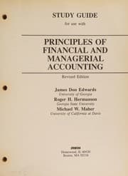 Tapa de Study Guide for use with Principles of  Financial and Managerial Accounting