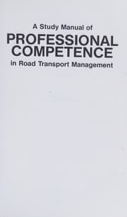Tapa de A Study Manual of Professional Competence in Road Transport Management