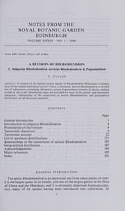 Tapa de Subgenus Rhododendron Sections Rhododendron and Pogonanthum