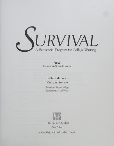 Tapa de Survival - Enhanced 6th Edition