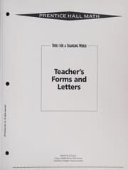 Tapa de Teacher's Forms and Letters (Prentice Hall Math Tools For a Changing World)