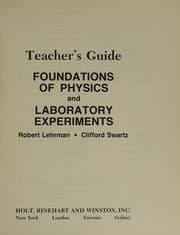 Tapa de Teacher's guide, Foundations of physics and laboratory experiments (Foundations of physics program)