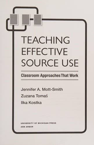 Tapa de Teaching Effective Source Use