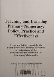 Tapa de Teaching and learning primary numeracy