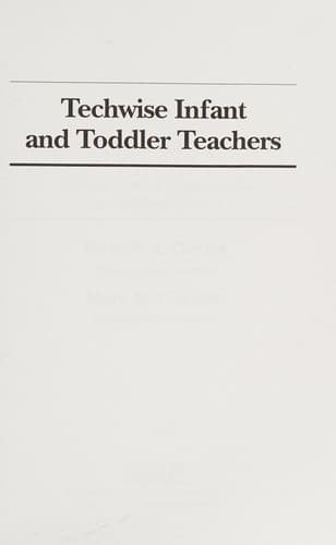Tapa de Techwise Infant and Toddler Teachers