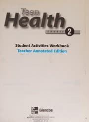 Tapa de Teen Health Course 2 Student Activities Wrkbk (Teacher Annotated Edition) [Paperback]