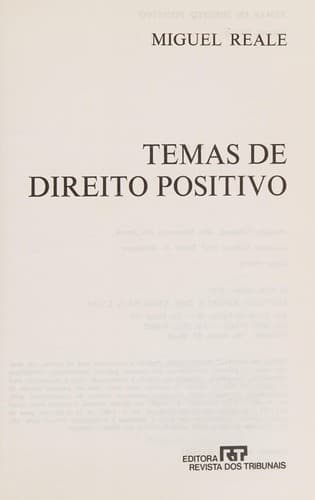 Tapa de Temas de direito positivo
