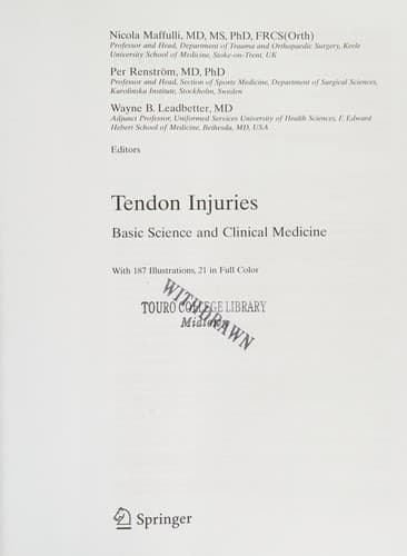 Tapa de Tendon Injuries