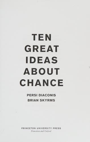 Tapa de Ten great ideas about chance