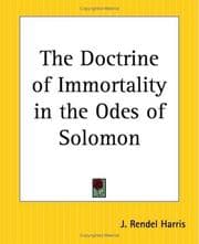 Tapa de The Doctrine Of Immortality In The Odes Of Solomon