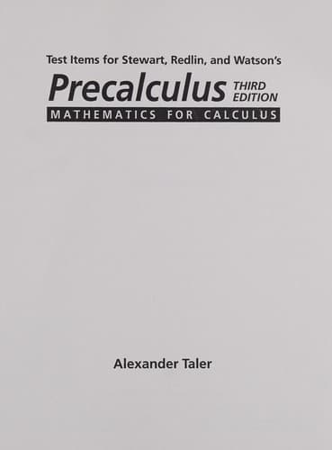 Tapa de Precalculus