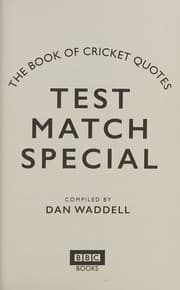 Tapa de Test Match Special Book of Cricket Quotes