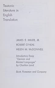 Tapa de Teutonic Literature in English Translation