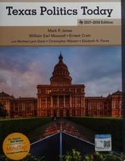 Tapa de Texas Politics Today 2017-2018 Edition